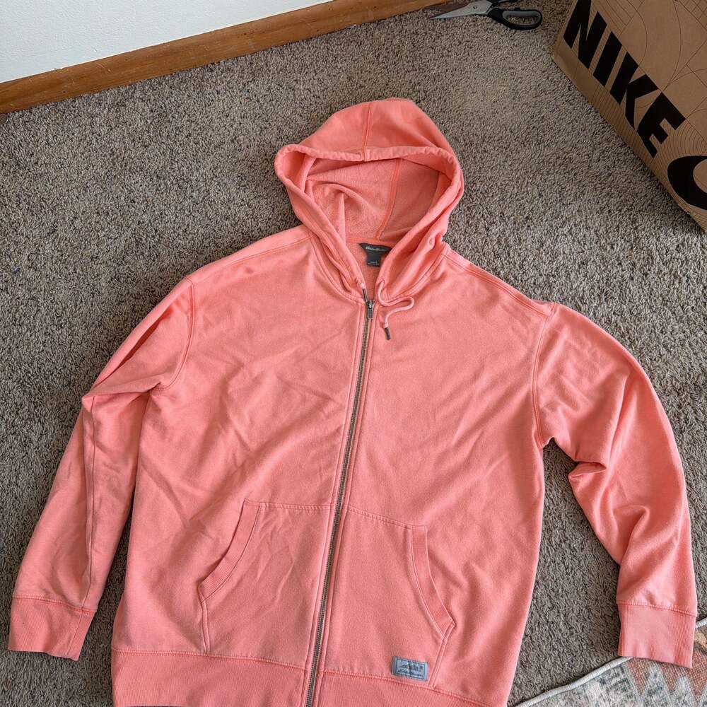 Eddie Bauer Coral Oversized Full-Zip Hoodie